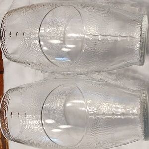 🏈Libbey Football tumbler glasses EUC set of 2 clear glass 23 oz